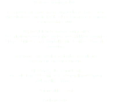 Welkom op mijn website! Ik ben werkzaam als fotograaf, beeldend kunstenaar. Afgestudeerd aan de KABK te Den Haag, fotografische vormgeving 2003 Mijn werk is autonoom documentair. Het alledaagse gemixed met de werkelijkheidservaring. Reprodukties van de werkelijkheid. Gefilterd door de beleving. Ik verkoop mijn werk in gelimiteerde oplages gesigneerd en geregistreerd. Bij interesse bel of mail mij. Ook als u op de hoogte gehouden wilt worden van toekomstige exposities. Vriendelijke Groet Barbara Boots